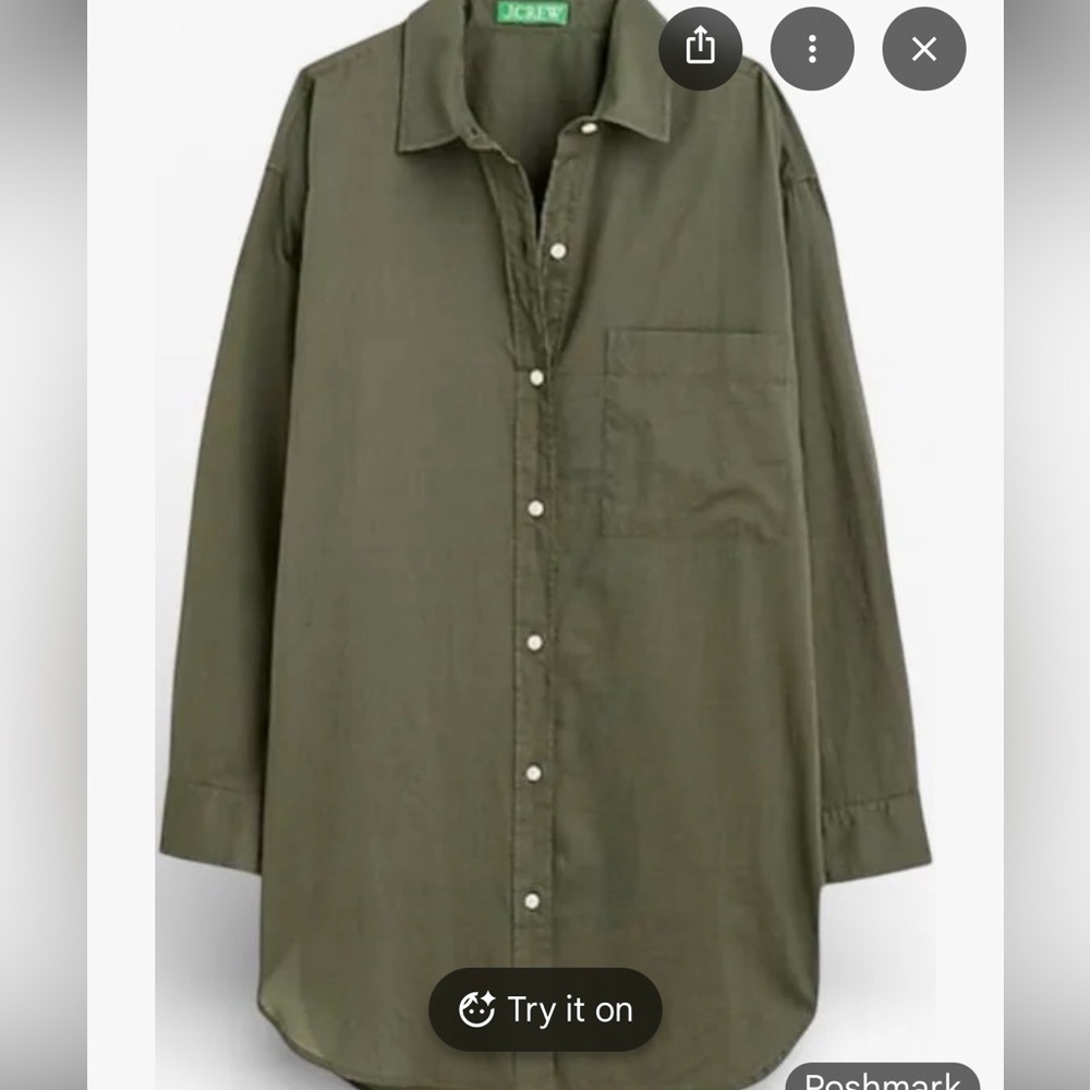 J. Crew button-up cotton voile shirt